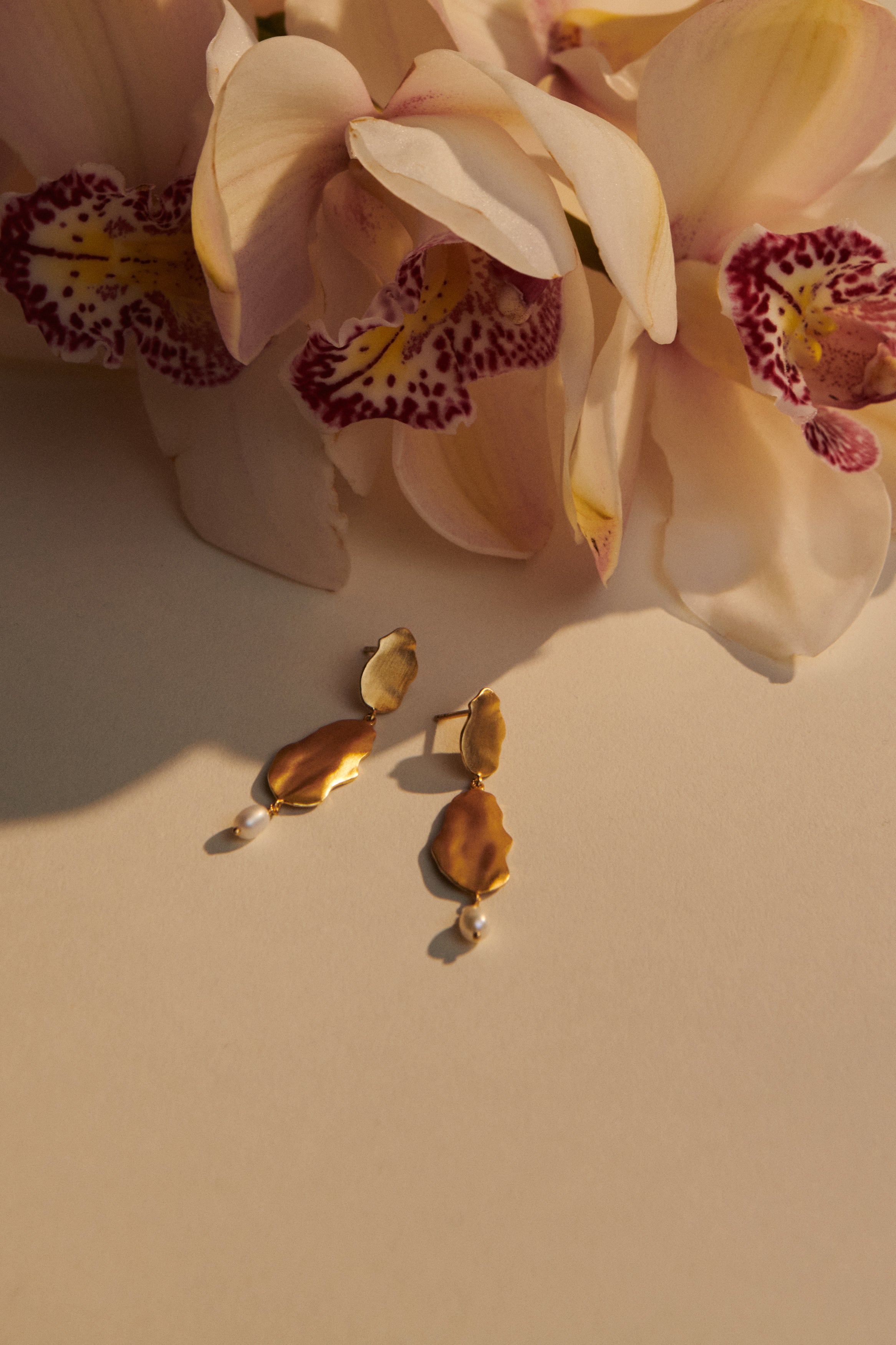 Drift øreringe - forgyldt